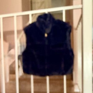 Black Fur Vest